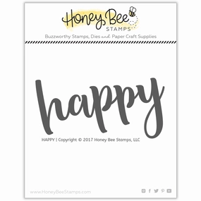 refillable vivid Happy - 2X4 Stamp Set - Retiring
