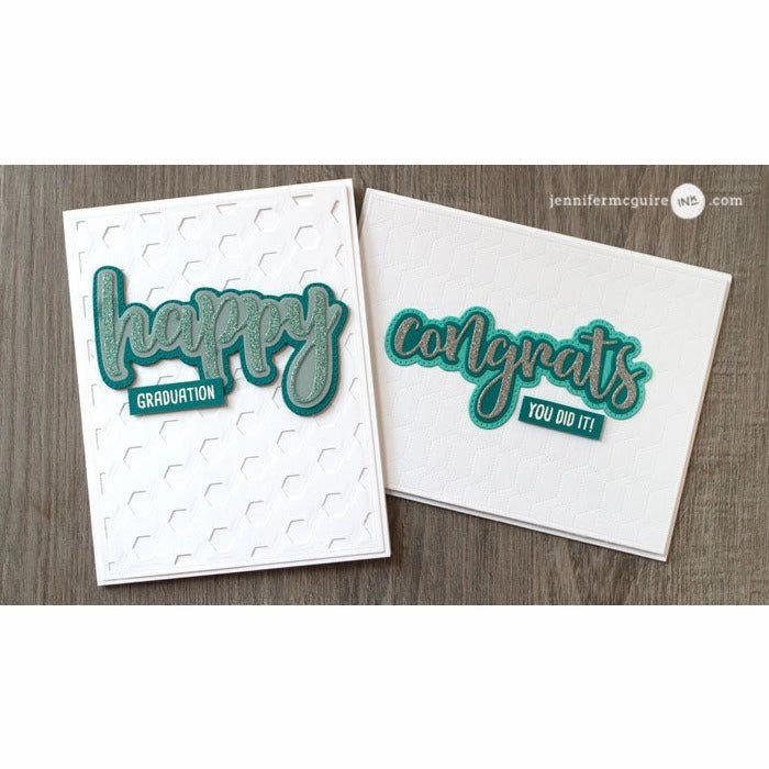 Happy - 2X4 Stamp Set - Retiring vivid single