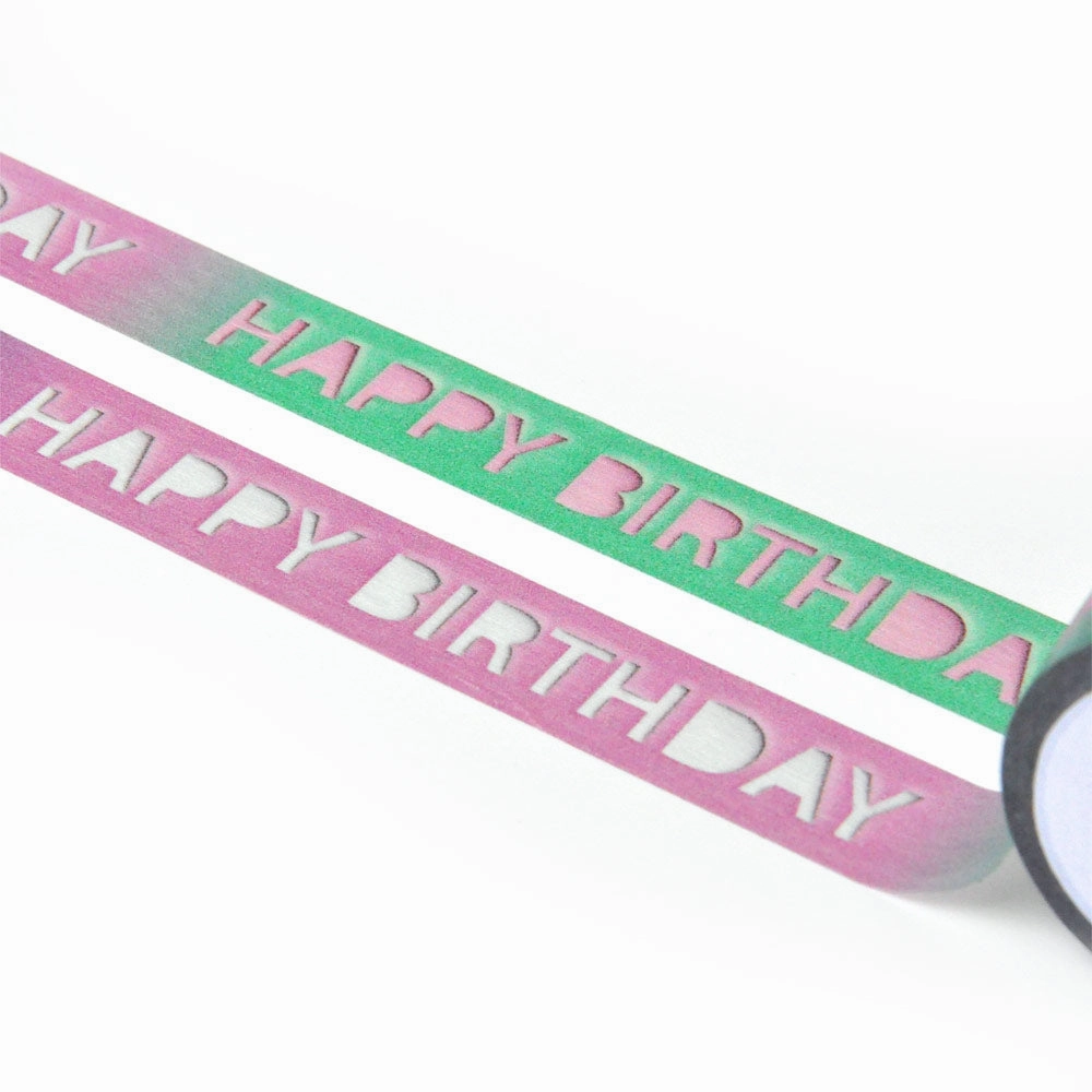 Happy Birthday Washi Tape linen