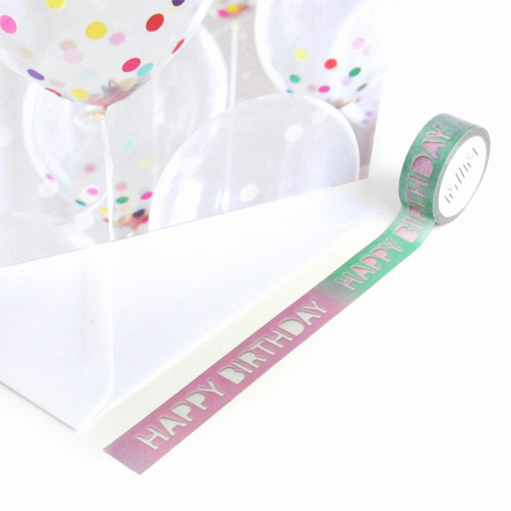 paper pastel Happy Birthday Washi Tape