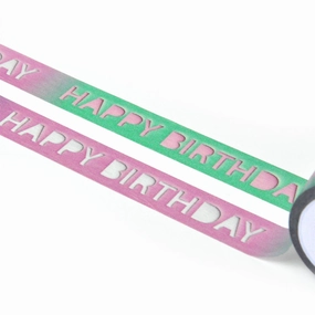 Happy Birthday Washi Tape linen