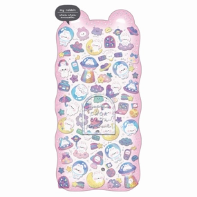 Happy Choa Choa Pop Puffy Sticker Sheet - Rabbit versatile