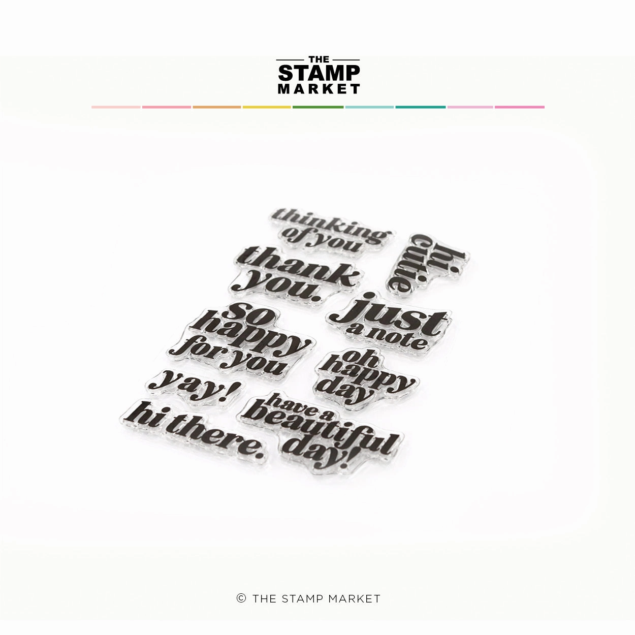 Happy Day Sayings Stamp tall multipack