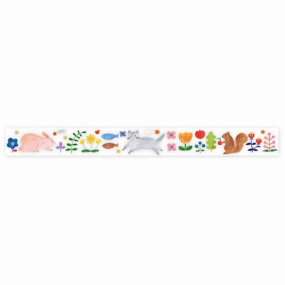 Happy Garden Clear Washi Tape linen ceramic