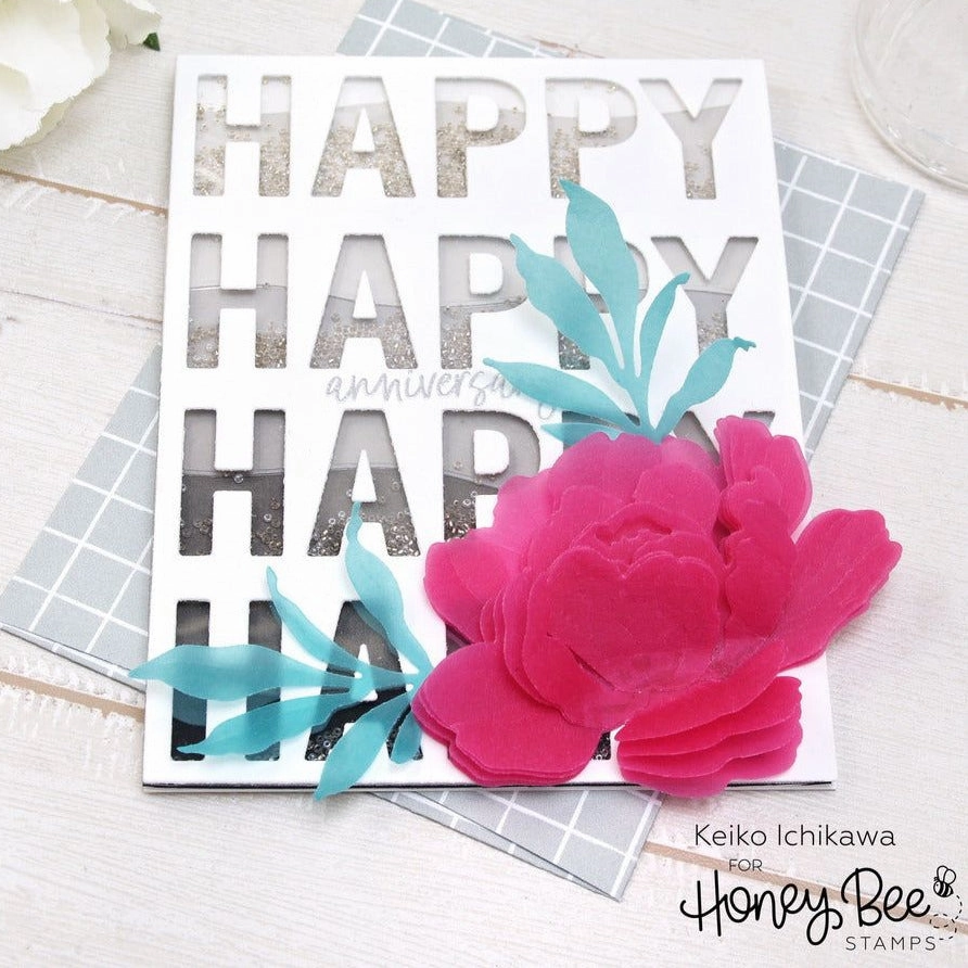 Happy Happy Happy - 6X6 Stamp Set shiny durable