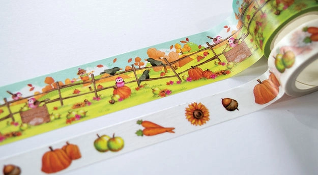 Happy Harvest Washi Tape 2/Pkg small neutral