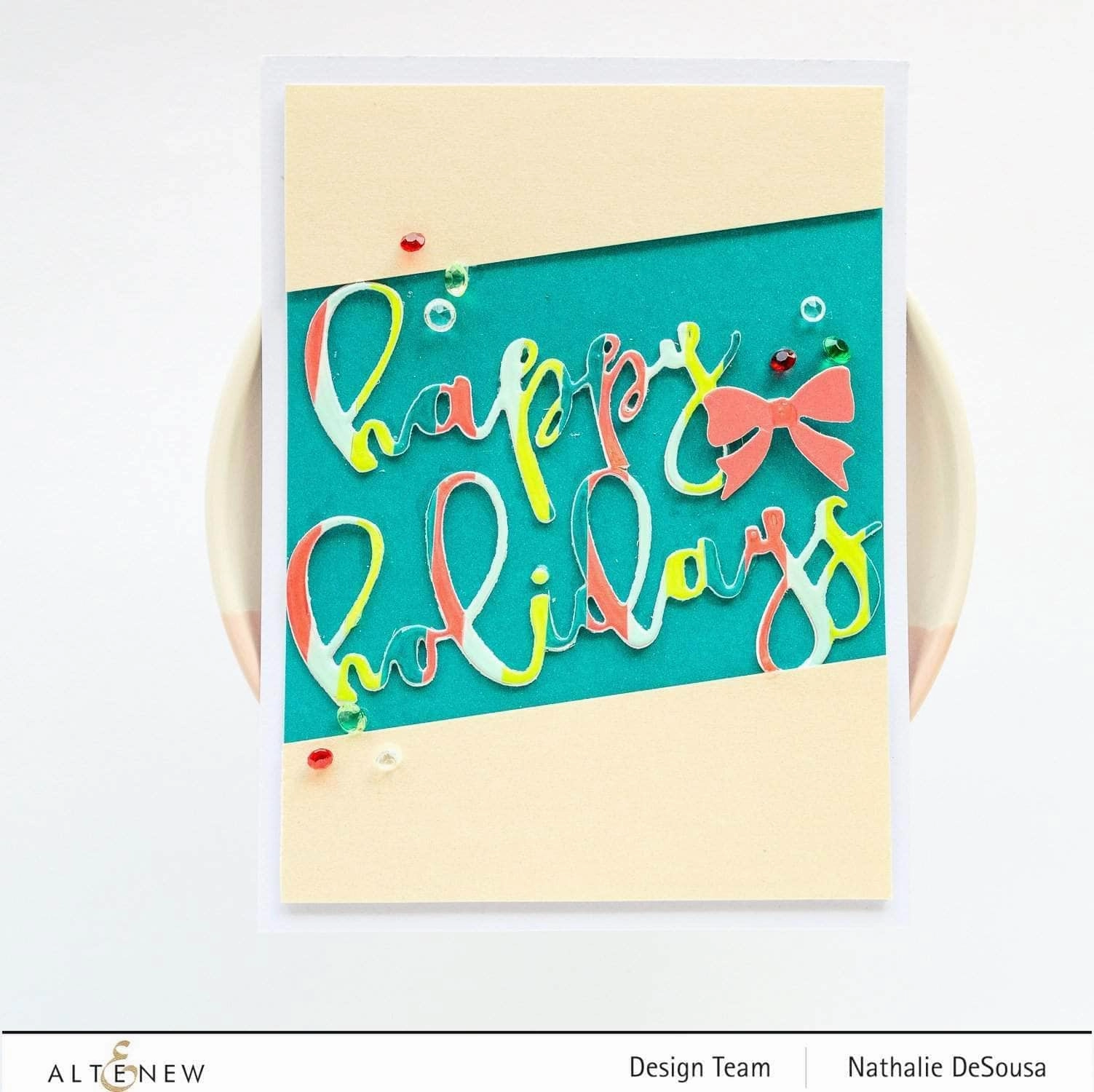 everyday essential Happy Holidays Script Die Set