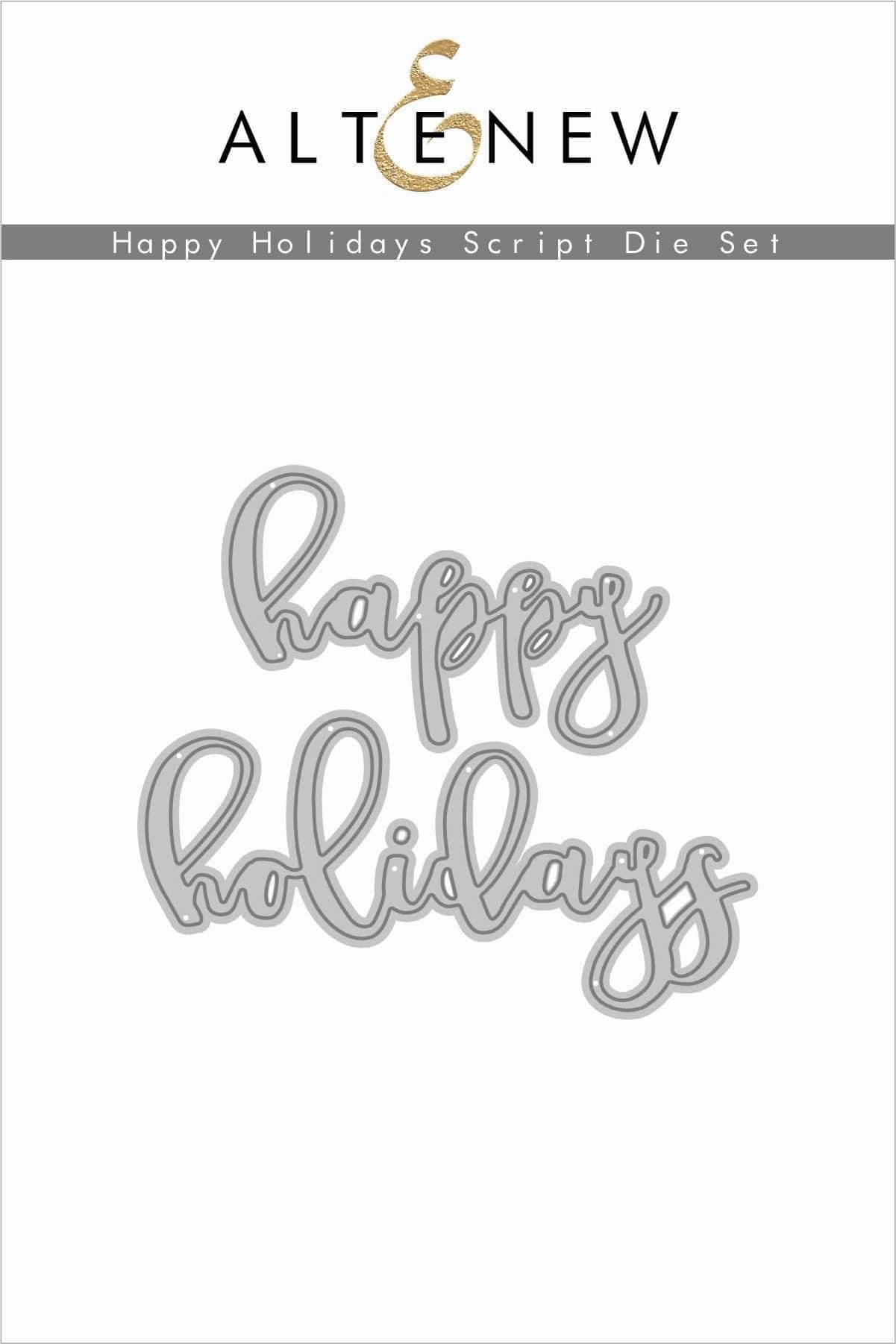 Happy Holidays Script Die Set affordable