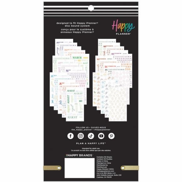 Happy Planner Classic Sticker Value Pack - Months neutral