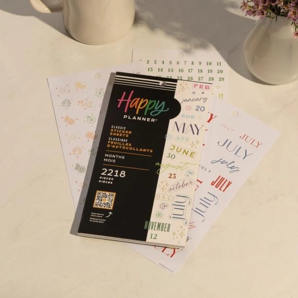 manual glass Happy Planner Classic Sticker Value Pack - Months