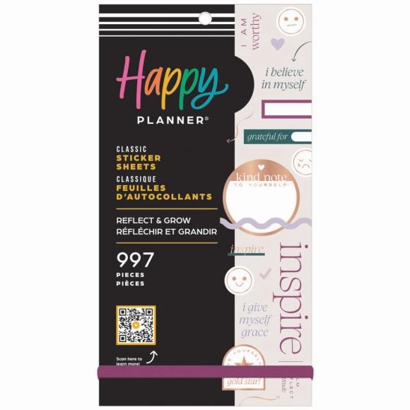 Happy Planner Classic Sticker Value Pack - Reflect & Grow superior