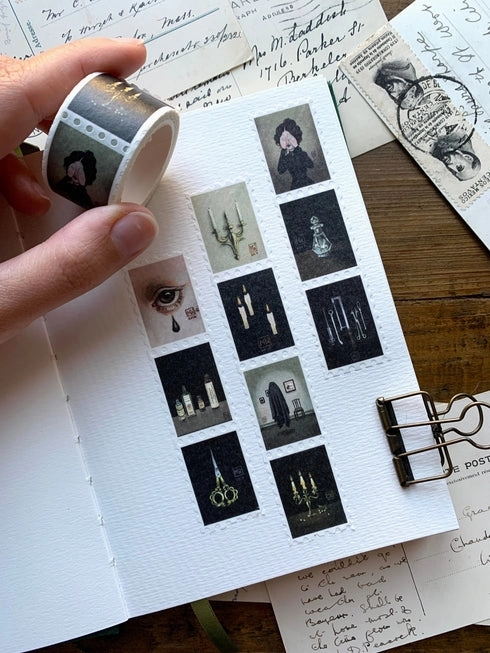 pastel Haunted Victorian Manor Stamp Washi Tape