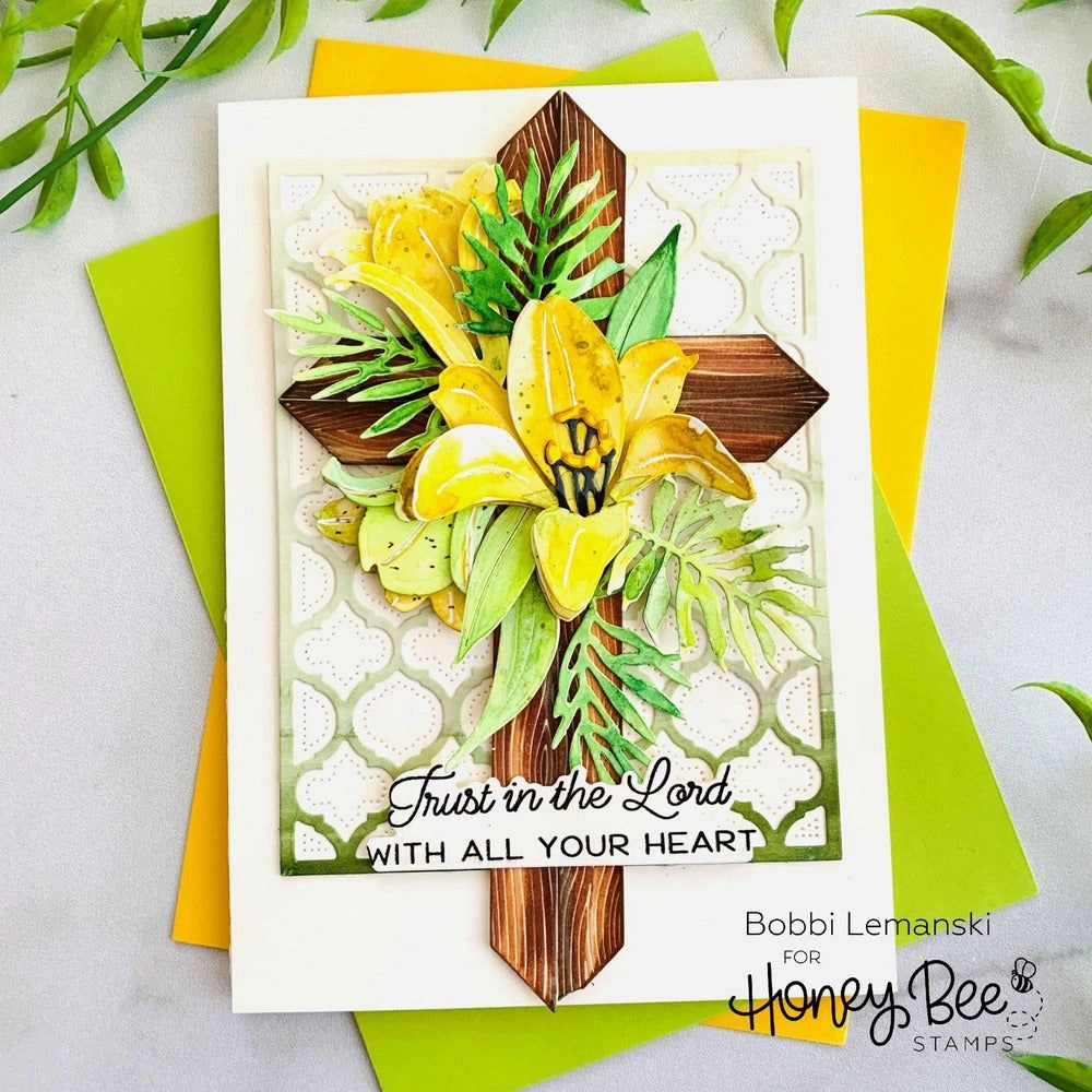 fiber He Is Risen - 4X6 Stamp Set