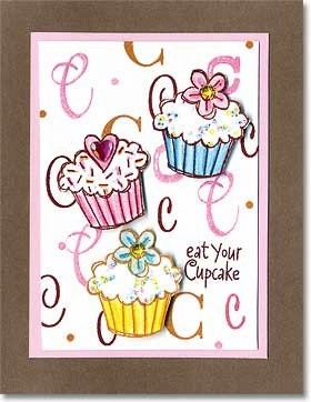 thin Heart Cupcake Stamp