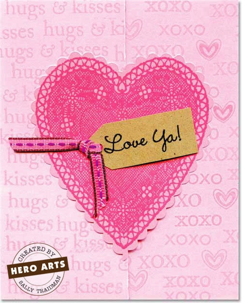 Heart Lace Stamp metal