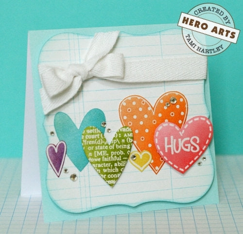 eco colorful Heart Lace Stamp