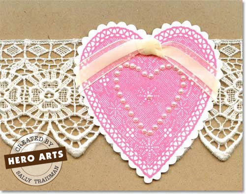 Heart Lace Stamp cotton bestselling
