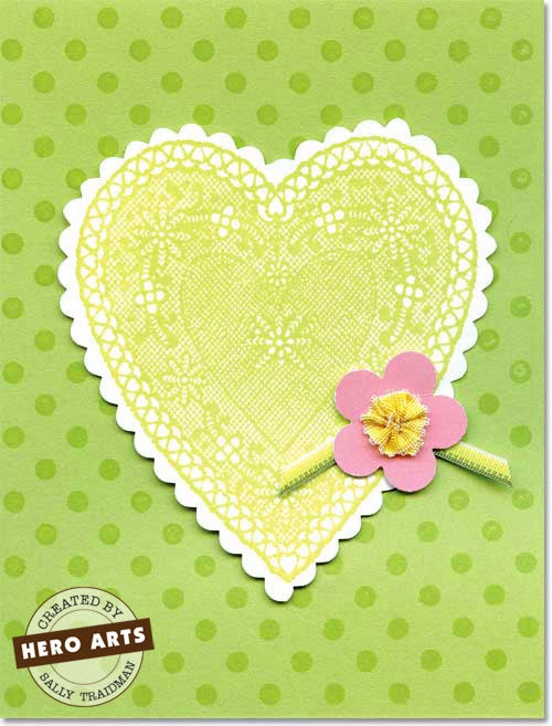 Heart Lace Stamp plastic automatic