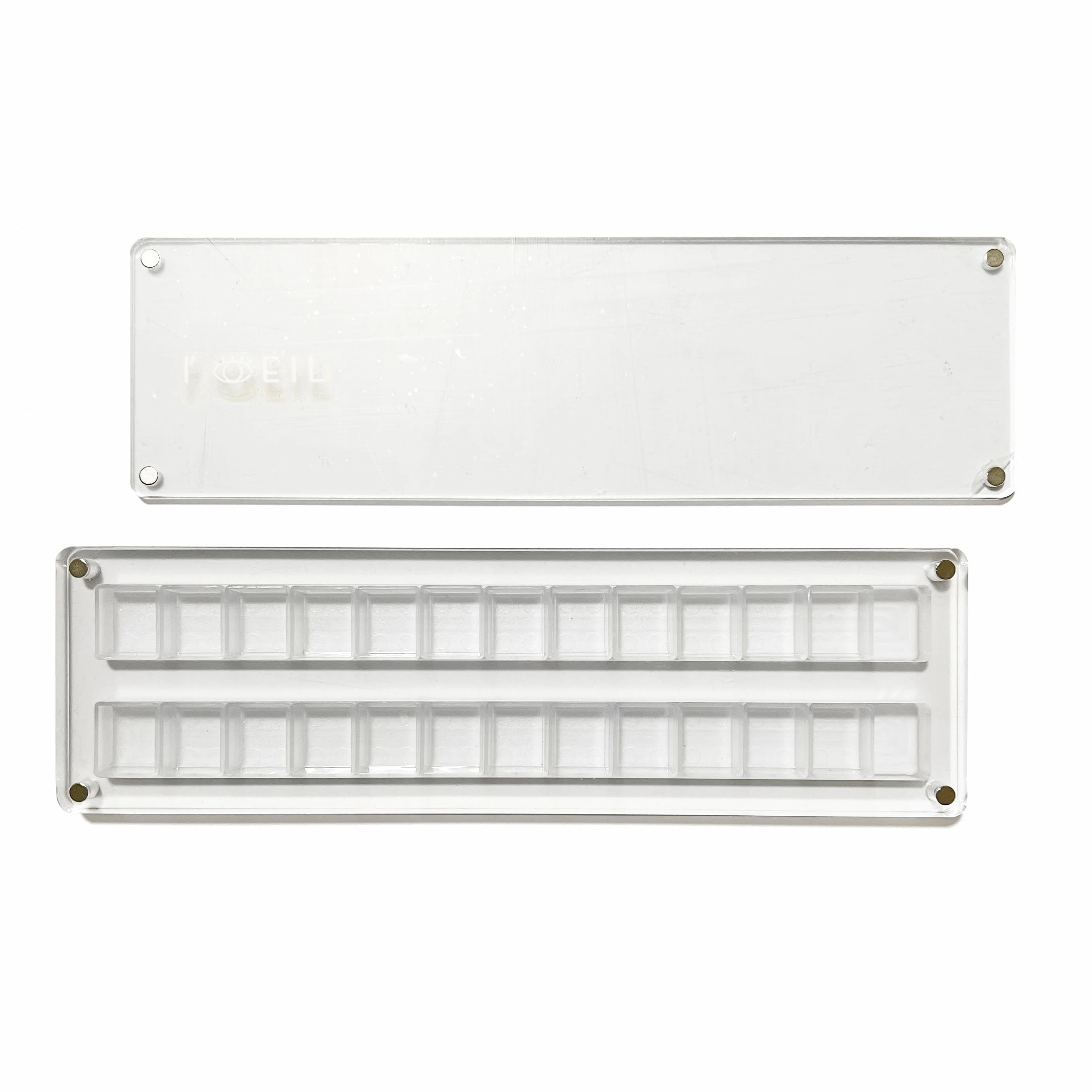 multipurpose Empty Clear Acrylic Watercolor Palette Case