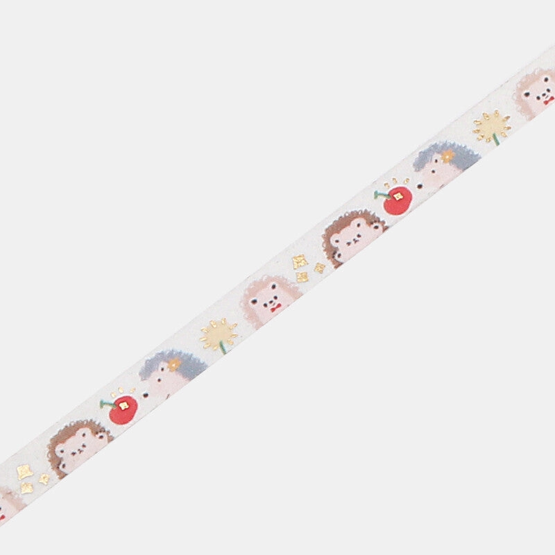 bronze Hedgehog Slim Washi Tape Bgm