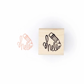 mini multipack Hello Pencil Rubber Stamp