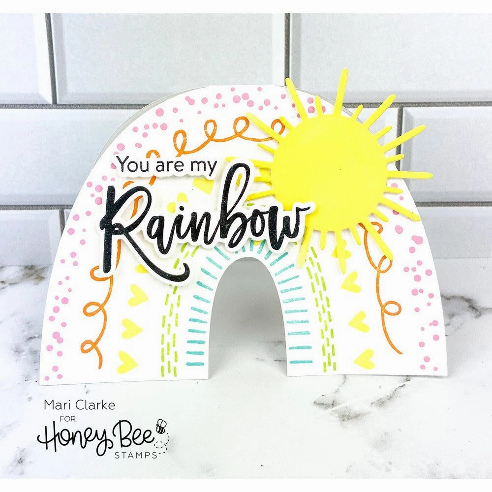 Look For The Rainbow - 6X7 Stamp Set flat earthy
