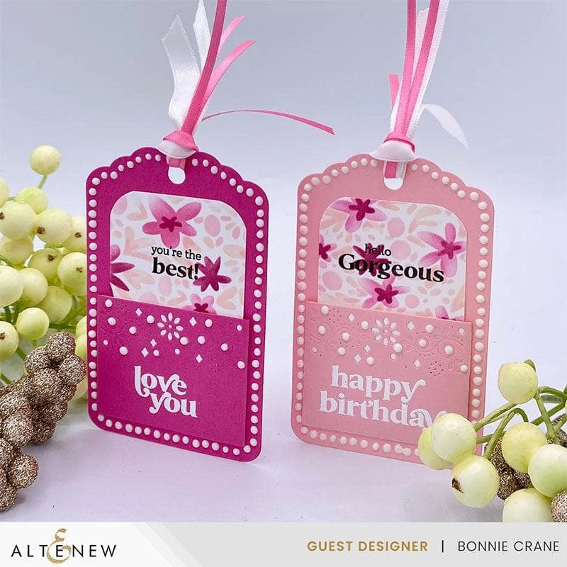 glossy multipurpose Scandinavian Tag Die Set