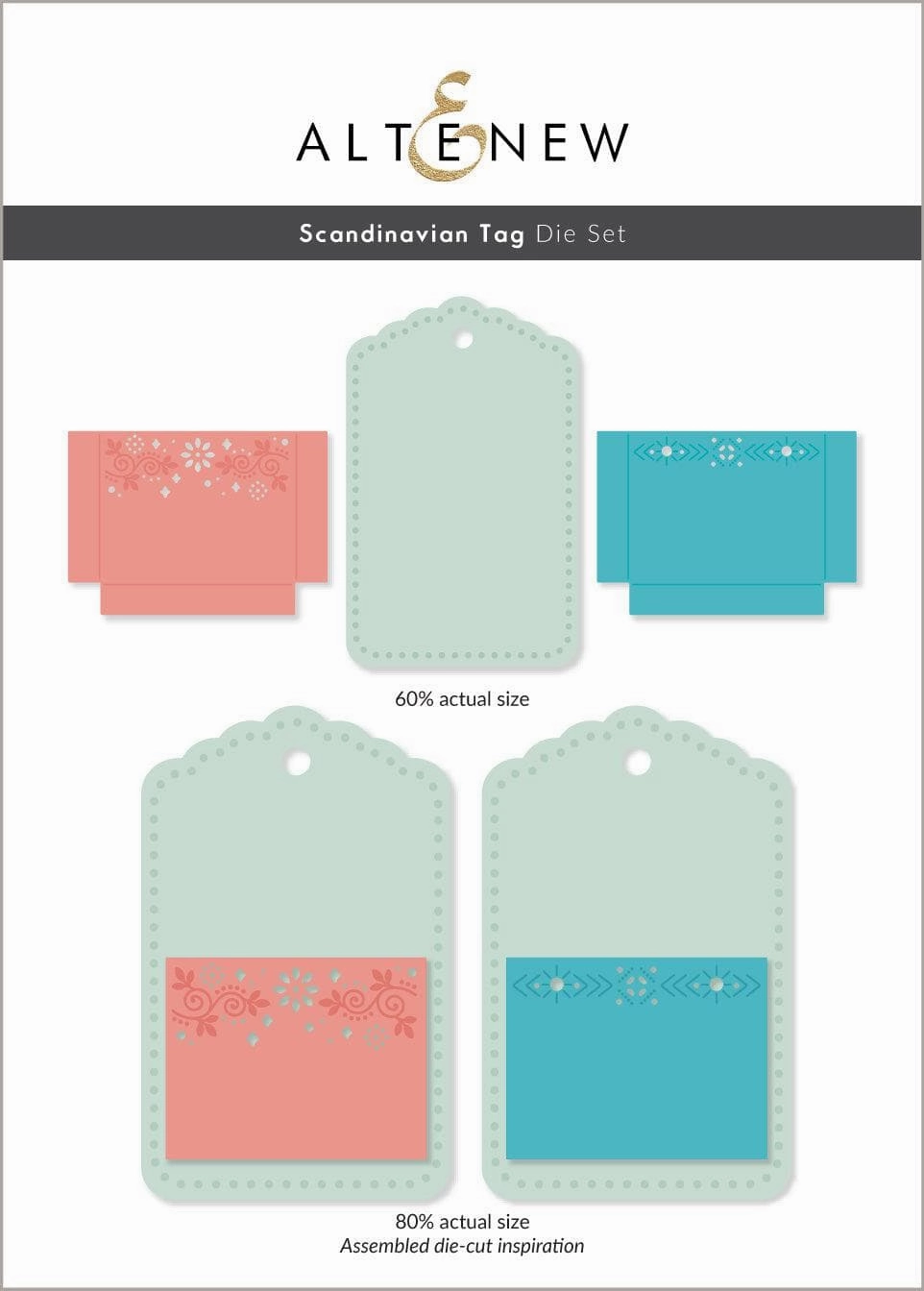 Scandinavian Tag Die Set colorful