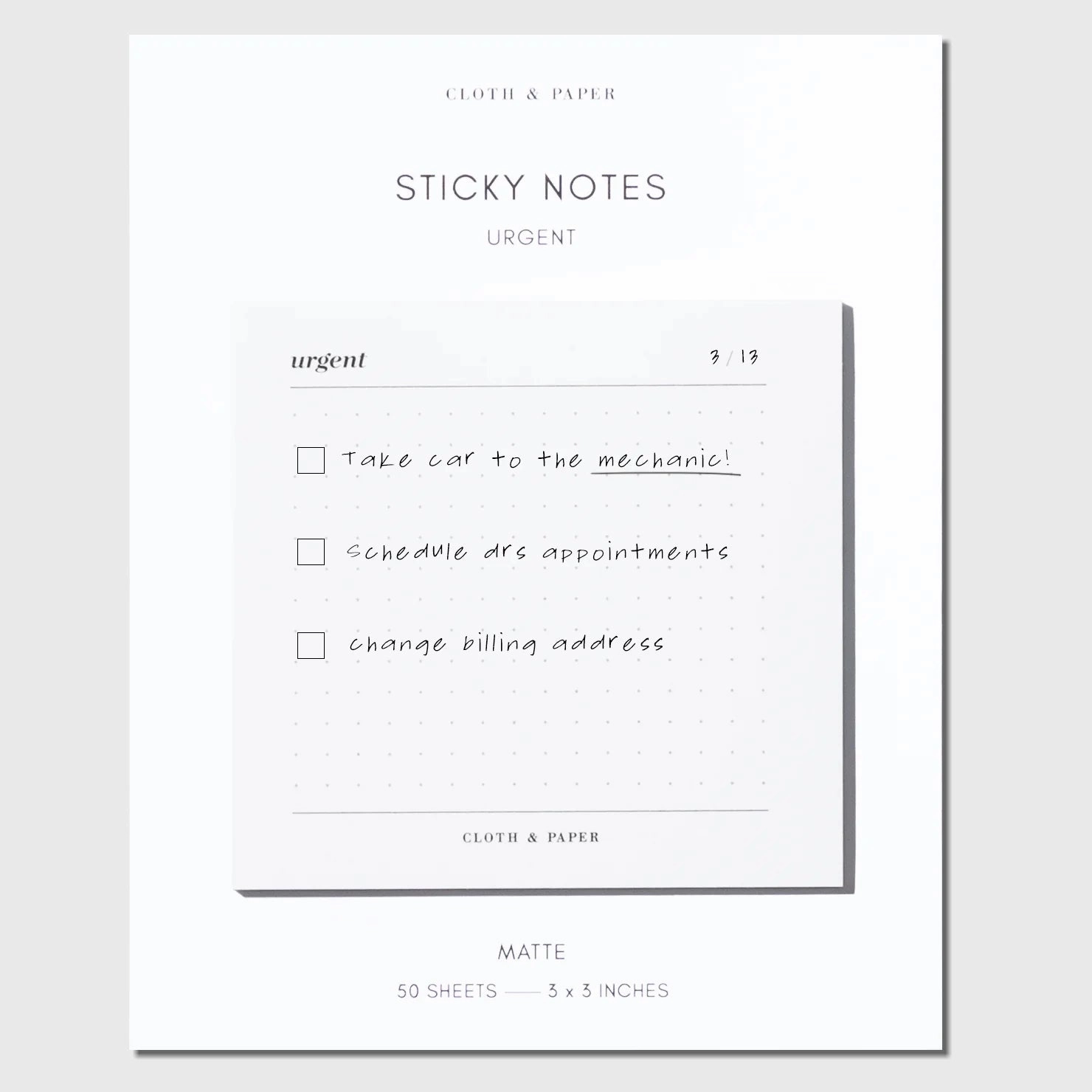 rugged Urgent Sticky Notes | Refreshed Design