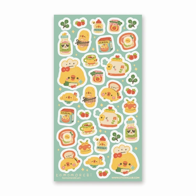 Yummy Ducky Breakfast Sticker Sheet professional bulk