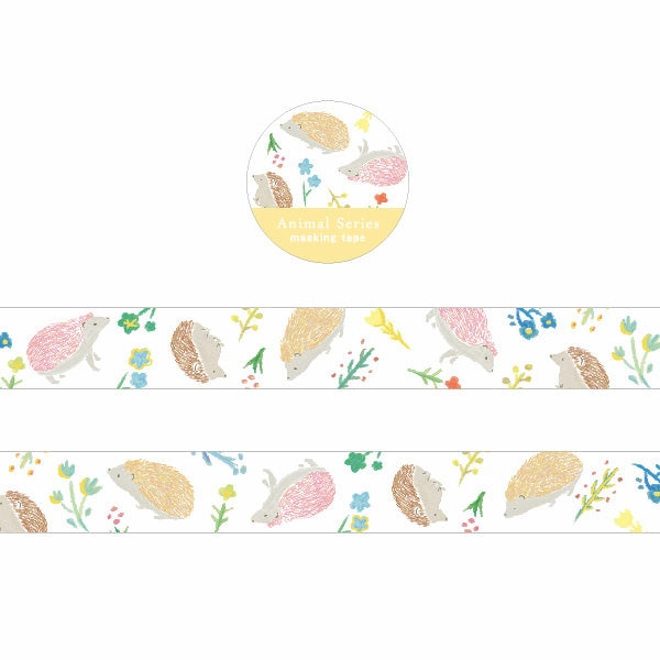 solid colorful Hedgehog Washi Tape Animal Series