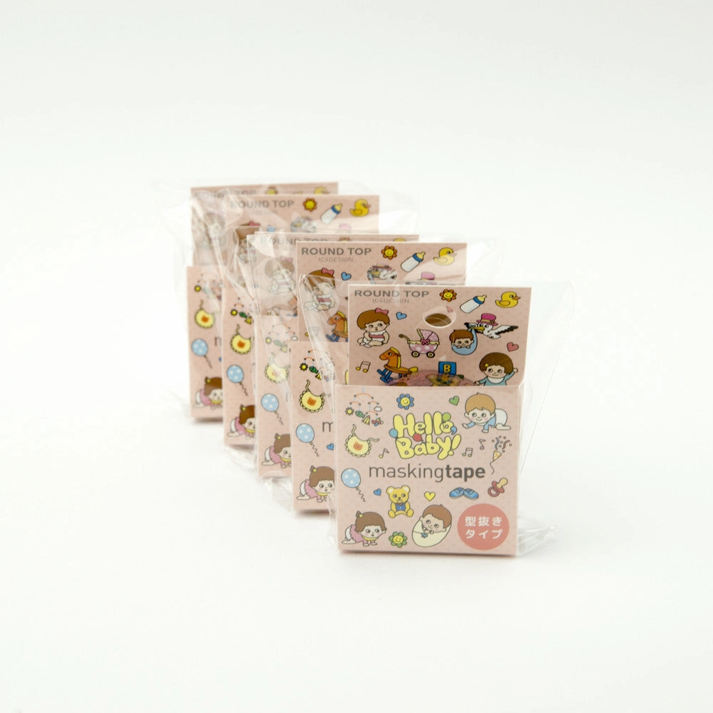 economical antislip Hello Baby Round Top Masking Tape ? Tips Die-Cut Tape Character Series