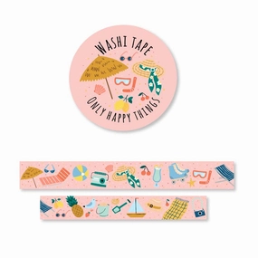 Hello Summer Washi Tape plastic antislip