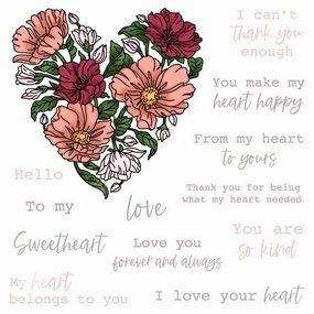 modern retractable Hello Sweetheart - 6X6 Stamp Set