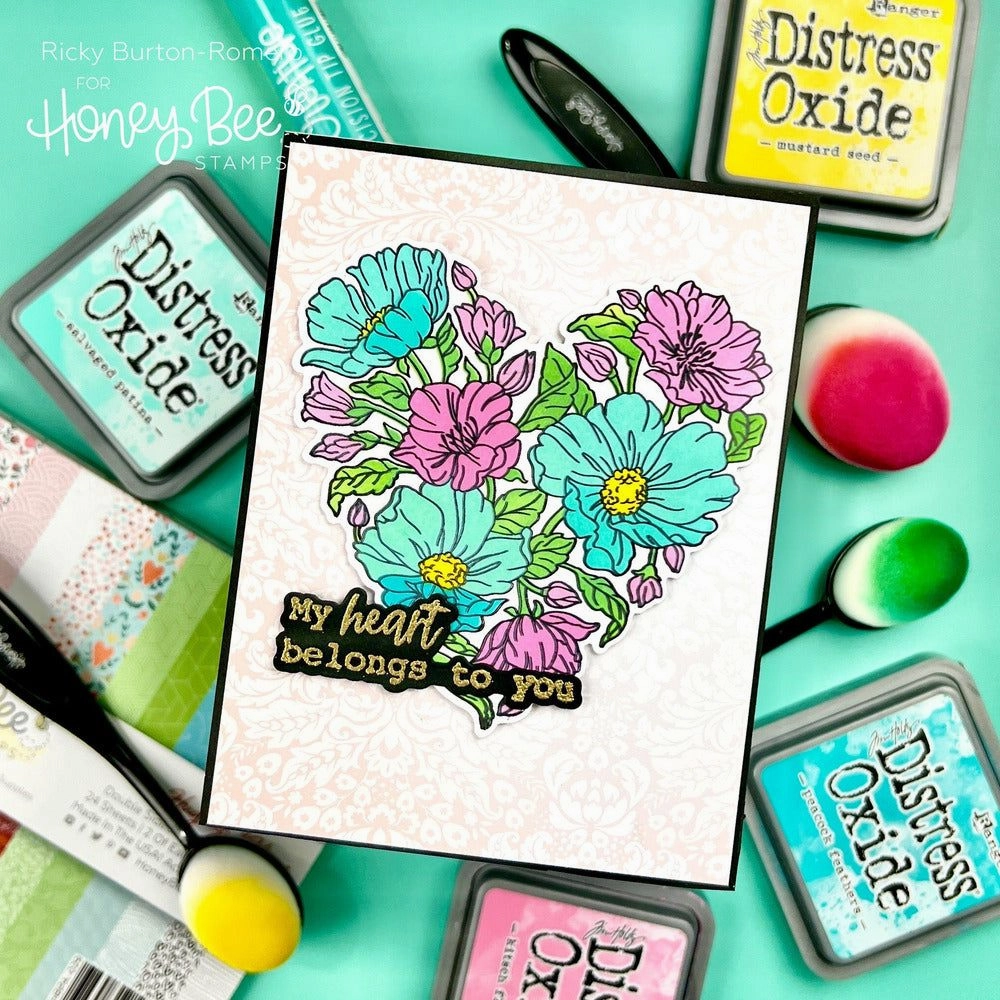 collapsible metallic Hello Sweetheart - 6X6 Stamp Set