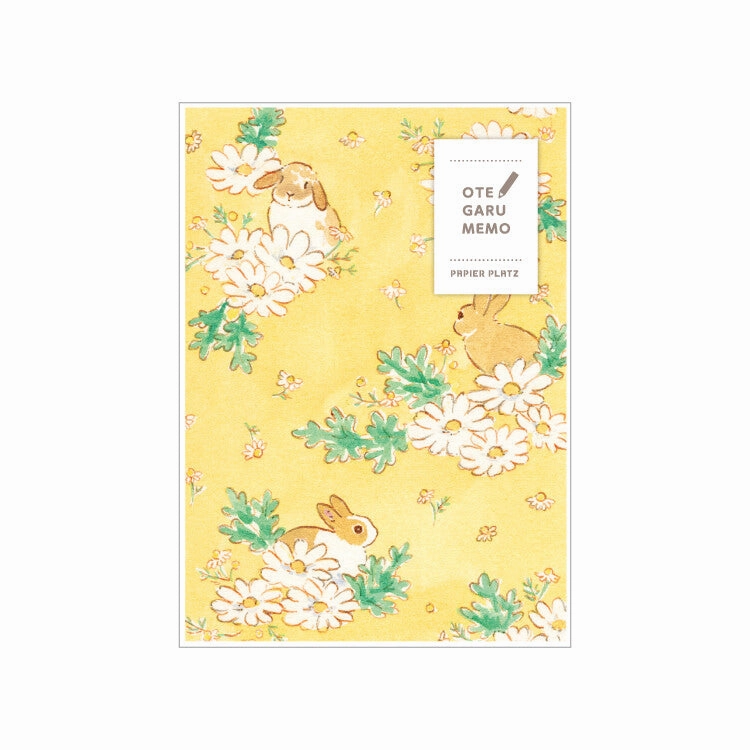 Herbs And Flower Bunny Memo Pad everyday ergonomic
