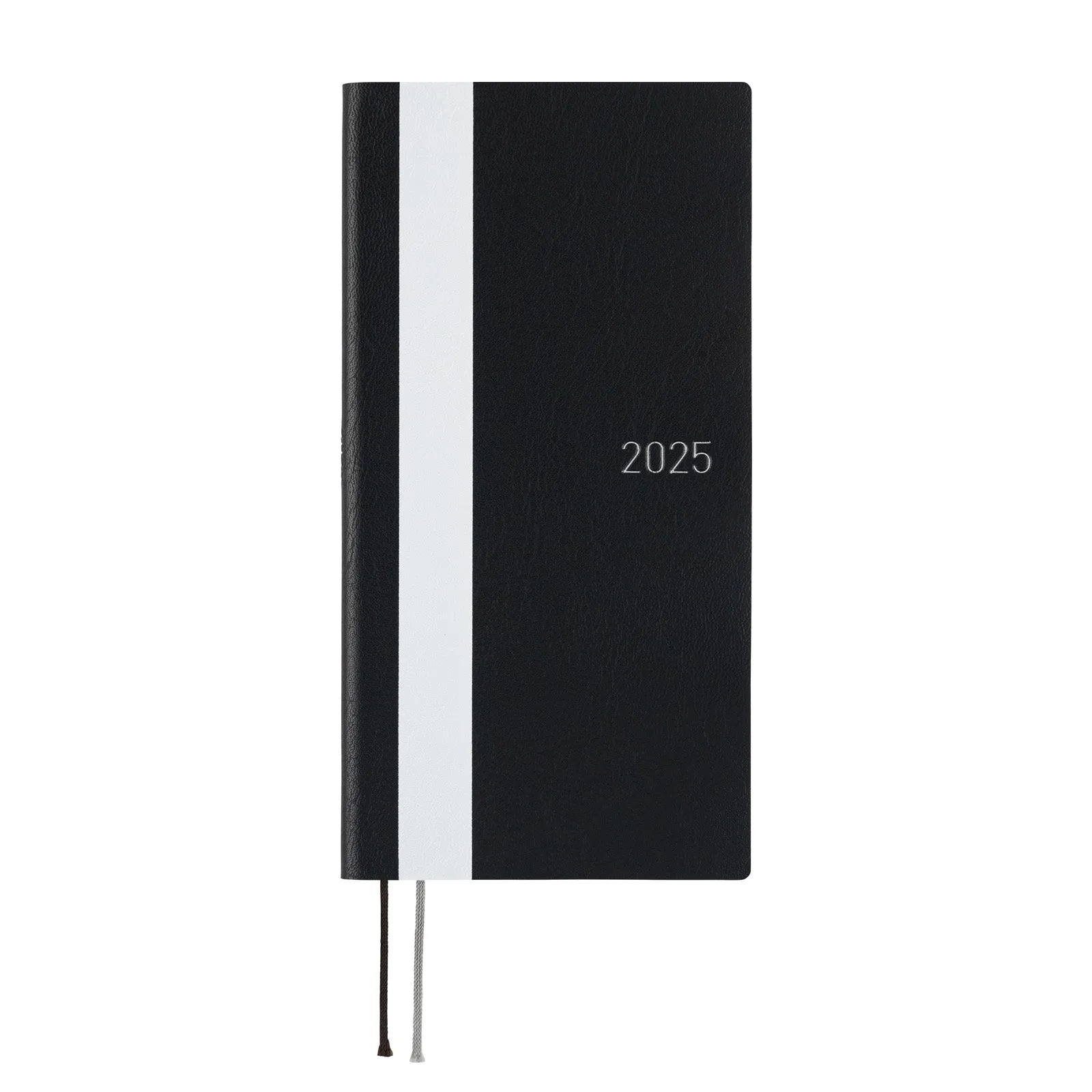 rugged wooden Hobonichi 2025 Weeks White Line Black