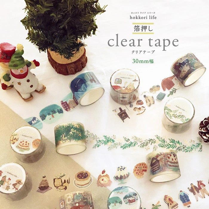 Hokkori Life Fir Clear Pet Tape Mind Wave springloaded