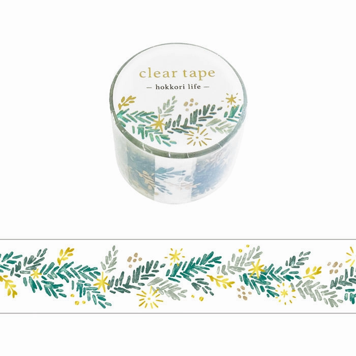 Hokkori Life Fir Clear Pet Tape Mind Wave paper maxi
