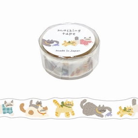 loose rubber Hokkori Washi Tape Cat