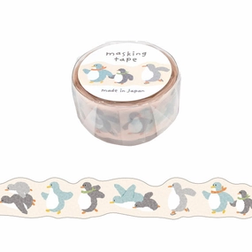 Hokkori Washi Tape Penguin tall small