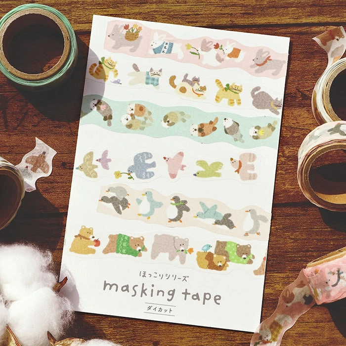 Hokkori Washi Tape Penguin gift vivid