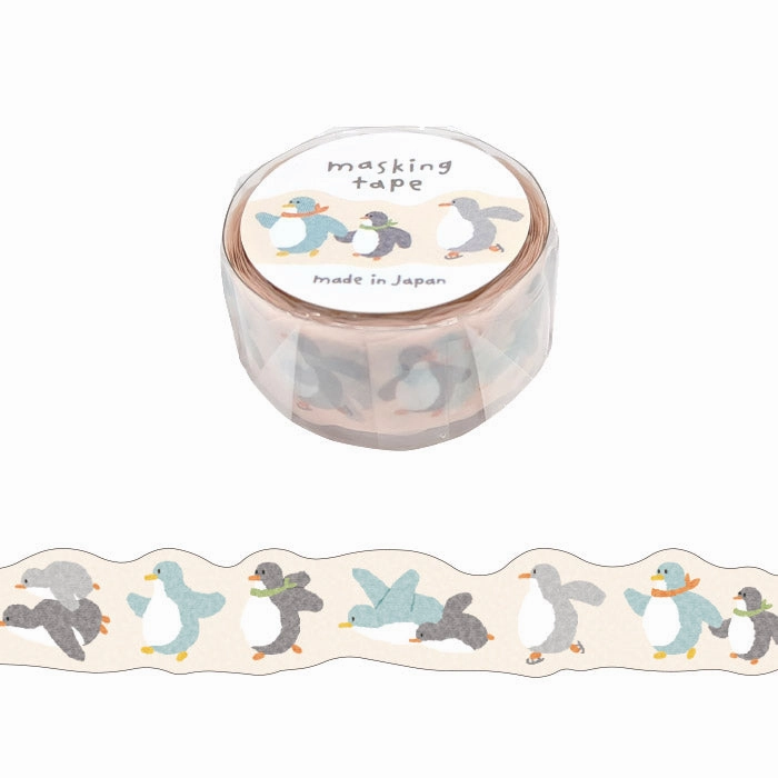 Hokkori Washi Tape Penguin tall small