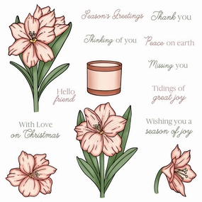 pack top Holiday Blooms - 6X8 Stamp Set