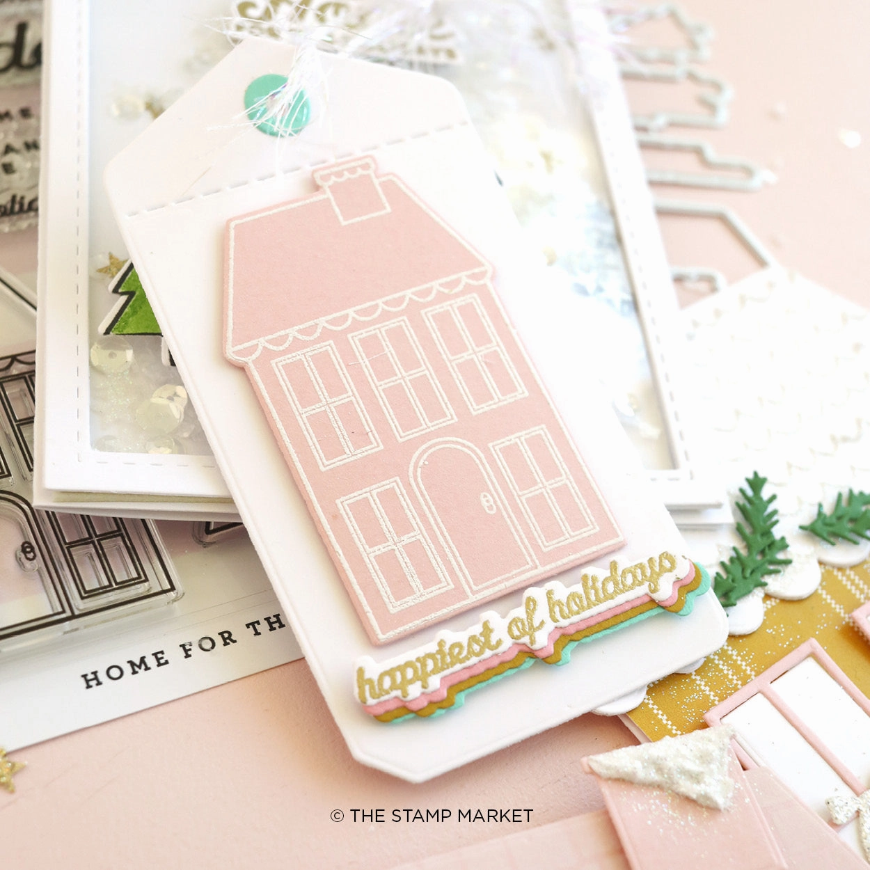 metallic finest Home For The Holidays Stamp