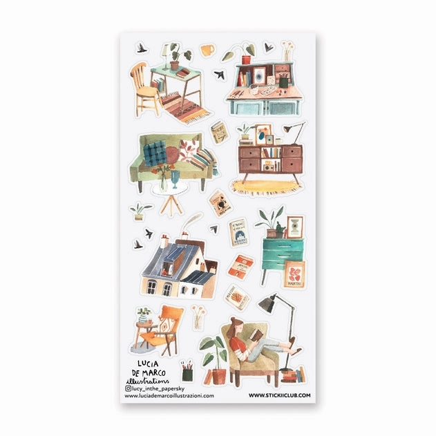 plastic classic Home Sweet Home Sticker Sheet