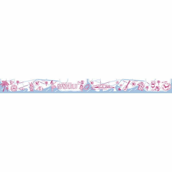 Honolulu Map Washi Tape City Mast resin