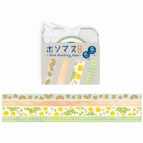 cool Hosomasu Masking Tape With Case - Clover