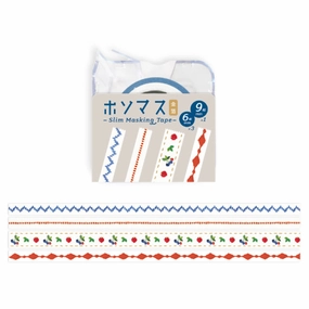 retro popular Hosomasu Masking Tape With Case - Stitch