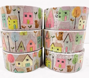 elegant luxury House Bikes Dogs Washi Tape